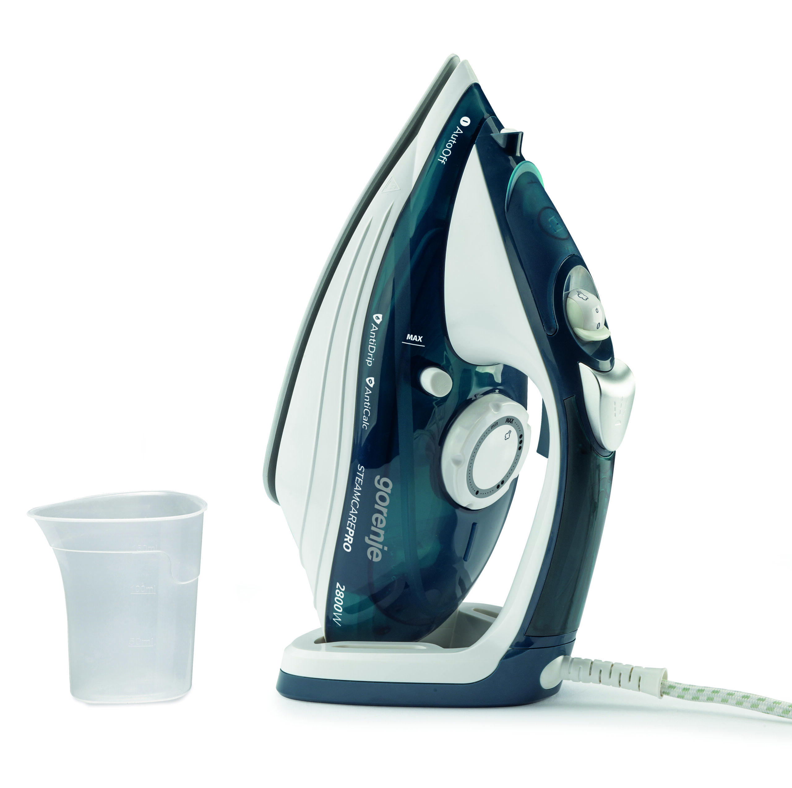 Gorenje | Steam Iron | SIH2800TQC | Steam Iron | 2800 W | Water tank capacity 350 ml | Continuous steam 35 g/min | Steam boost performance 100 g/min | Turquoise/White - Image 6