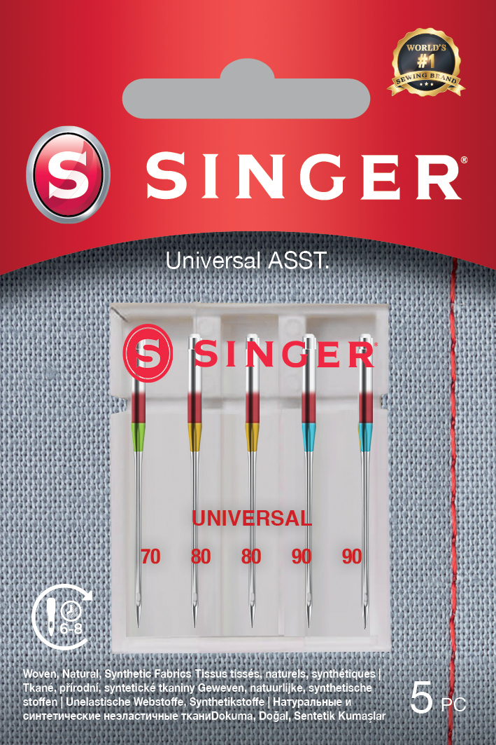 Singer | Universal Needle ASST 5PK for Woven Fabrics