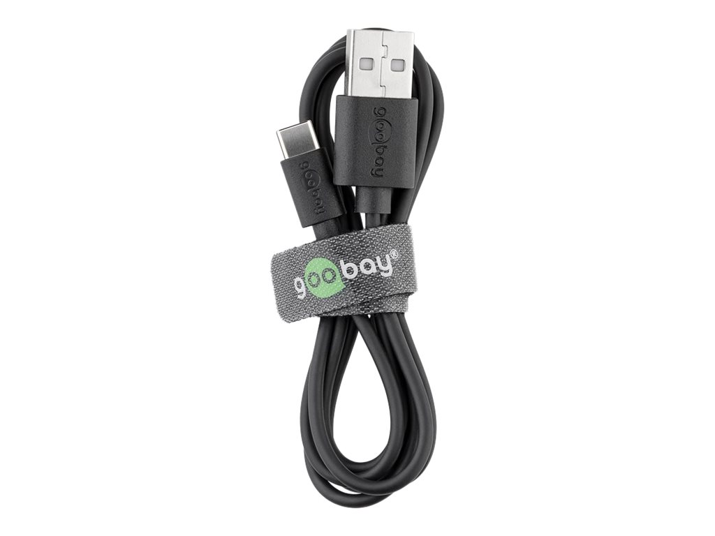 Goobay | USB-C charging and sync cable (USB-A > USB-C) | 38675 | RJ-45 | RJ-45 90° | Black - Image 2