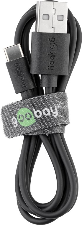 Goobay | USB-C charging and sync cable (USB-A > USB-C) | 38675 | RJ-45 | RJ-45 90° | Black - Image 7
