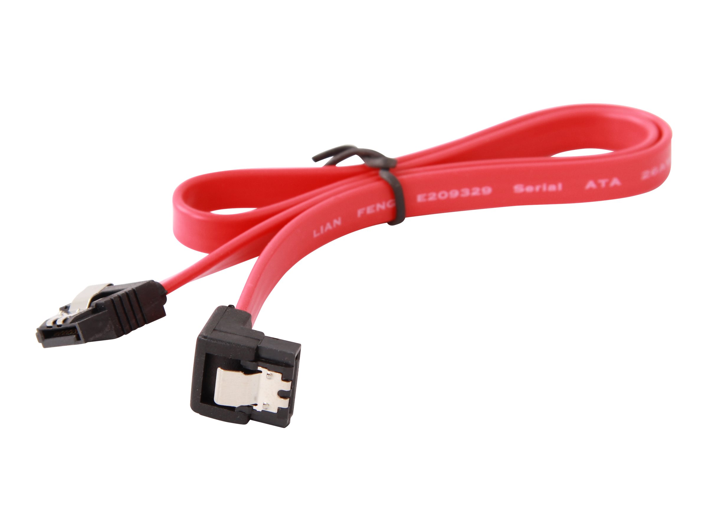 Cablexpert | CC-SATAM-DATA90-0.1M | Serial ATA III 10cm data cable with 90 degree bent connector, bulk packing, metal clips - Image 2