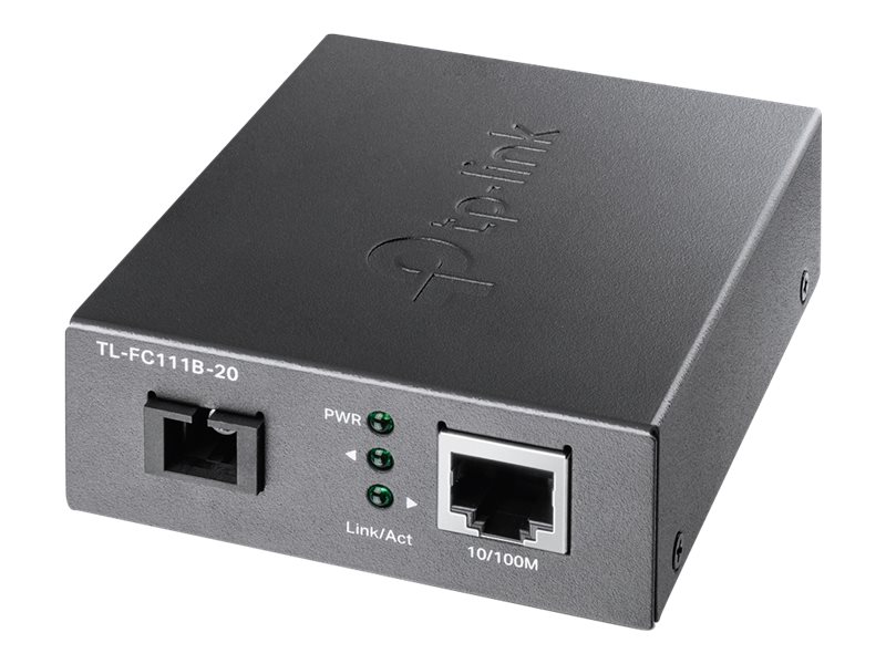 TP-LINK | 10/100 Mbps WDM Media Converter | TL-FC111B-20 | 1 x SC Fiber Port | 10/100 Mbps RJ45 Port - Image 2