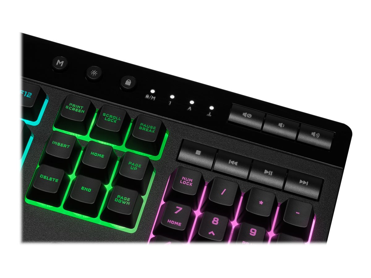 Corsair | Rubber Dome | Gaming Keyboard | K55 RGB PRO | Gaming keyboard | Wired | RGB LED light | US | Black - Image 13