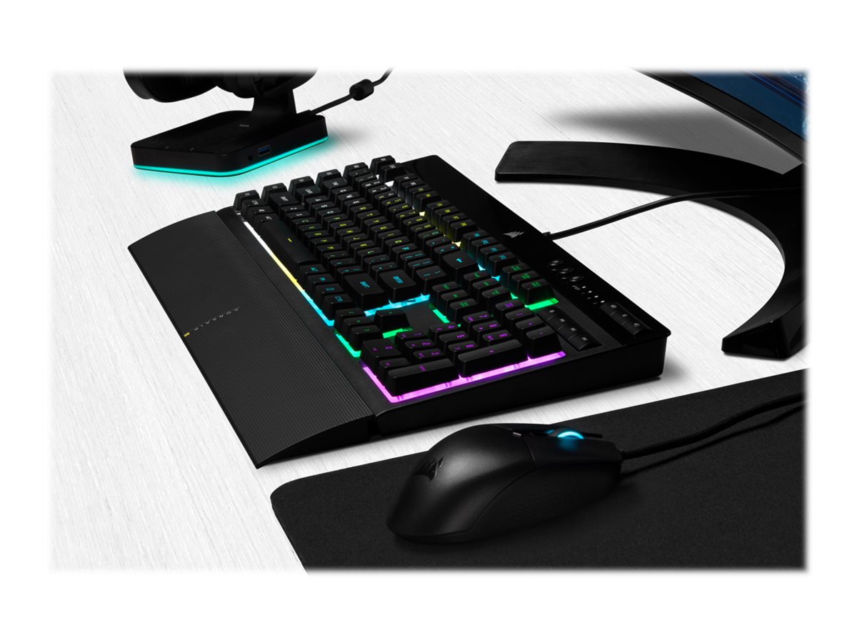 Corsair | Rubber Dome | Gaming Keyboard | K55 RGB PRO | Gaming keyboard | Wired | RGB LED light | US | Black - Image 14