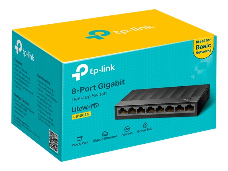 TP-LINK | Desktop Switch | LS1008G | Unmanaged | Desktop | Power supply type External - Image 4
