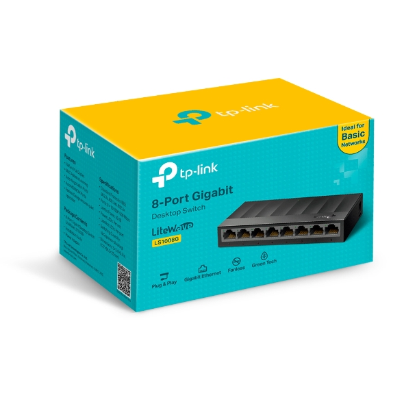 TP-LINK | Desktop Switch | LS1008G | Unmanaged | Desktop | Power supply type External - Image 8