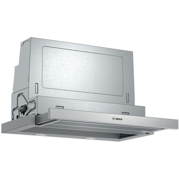 Bosch | Hood Serie 4 | DFS067A51 | Telescopic | Energy efficiency class A | Width 60 cm | 399 m³/h | Push Buttons | LED | Silver