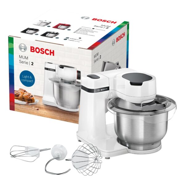 Bosch | MUM Serie Kitchen Machine | MUMS2EW00 | 700 W | Number of speeds 4 | Bowl capacity 3.8 L | White