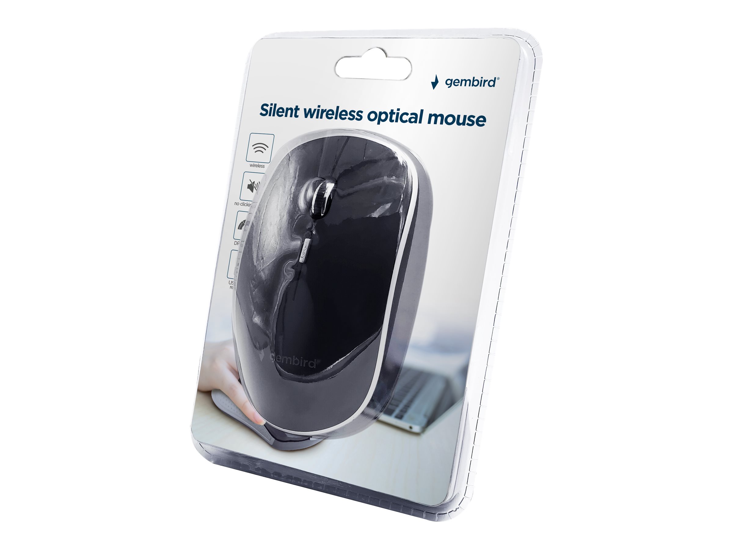 Gembird | Silent Wireless Optical Mouse | MUSW-4BS-01 | Optical mouse | USB | Black - Image 7