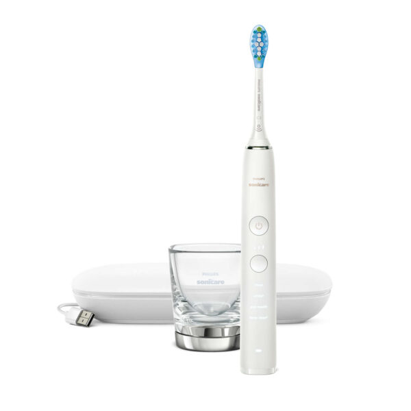 Philips | DiamondClean Electric Toothbrush | HX9911/27 | Rechargeable | For adults | Number of brush heads included 1 | Number of teeth brushing modes 4 | Sonic technology | White