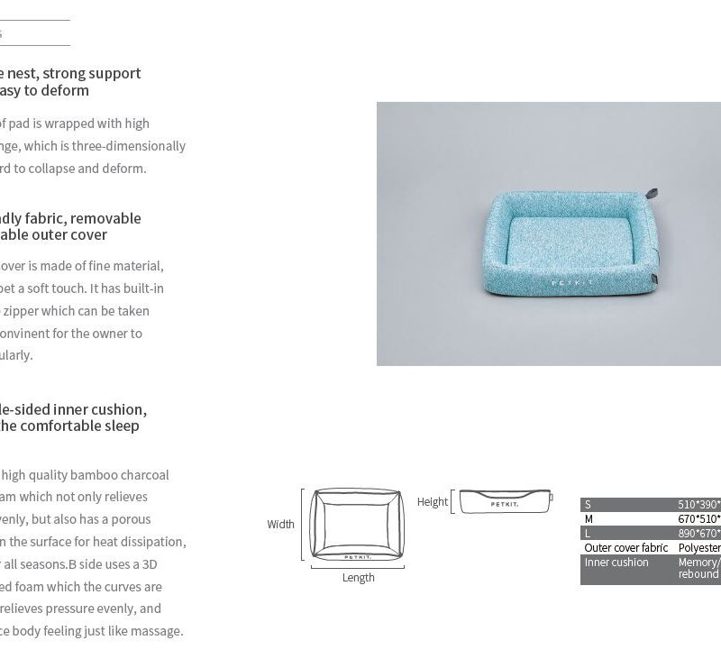 PETKIT | Deep Sleep All Season Pet Bed L | Green - Image 7