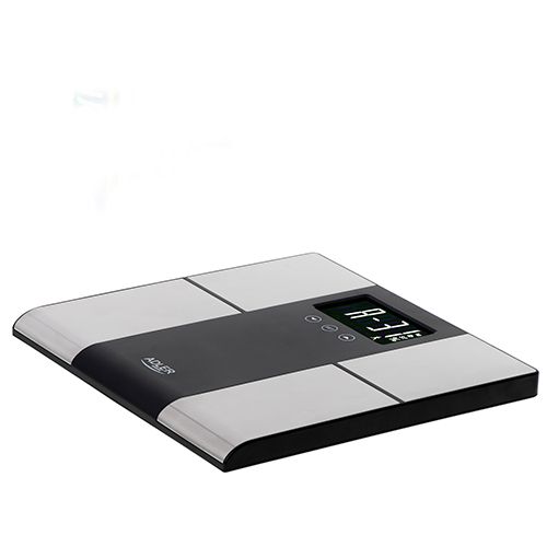 Adler | Bathroom scale with analyzer | AD 8165 | Maximum weight (capacity) 225 kg | Accuracy 100 g | Body Mass Index (BMI) measuring | Stainless steel/Black - Image 5