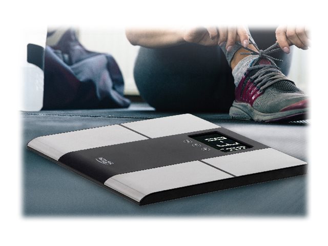 Adler | Bathroom scale with analyzer | AD 8165 | Maximum weight (capacity) 225 kg | Accuracy 100 g | Body Mass Index (BMI) measuring | Stainless steel/Black - Image 15