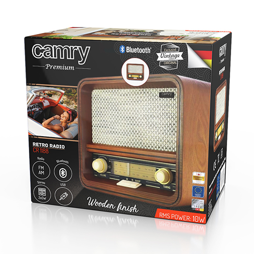 Camry | Retro Radio | CR 1188 | Wooden - Image 9