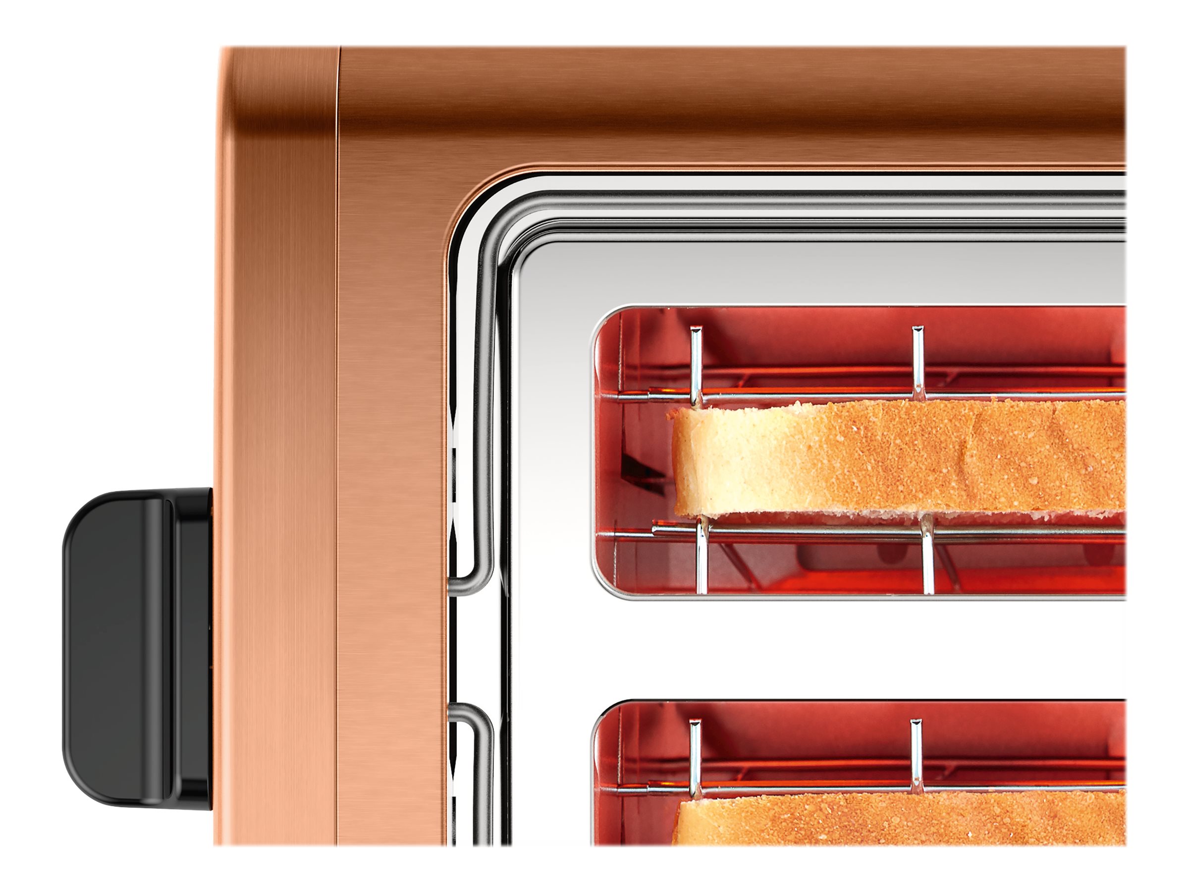Bosch | DesignLine Toaster | TAT4P429 | Power 970 W | Number of slots 2 | Housing material Stainless Steel | Copper/Black - Image 9