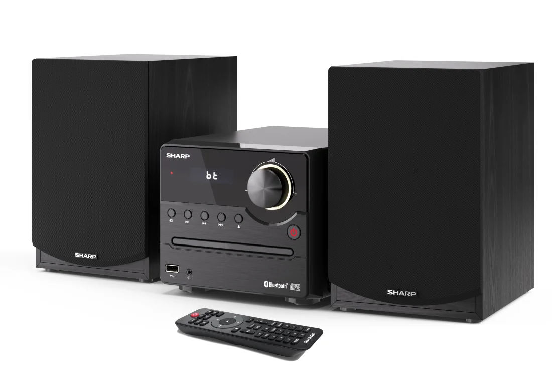 Sharp XL-B512(BK) Hi-Fi Micro System, CD/FM/USB/Bluetooth v5.0, 45W, Black | Sharp | Hi-Fi Micro System | XL-B512(BK) | Black | USB port | AUX in | Bluetooth | CD player | FM radio | Wireless connection - Image 8