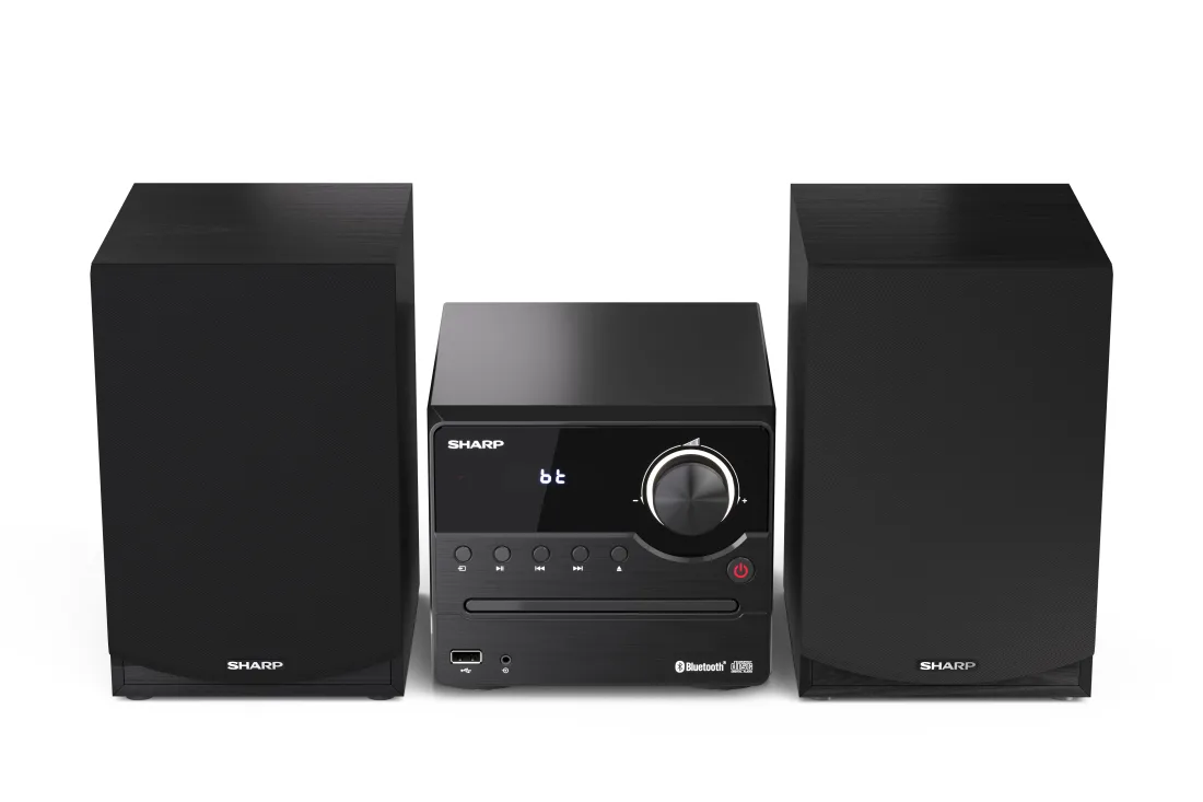 Sharp XL-B512(BK) Hi-Fi Micro System, CD/FM/USB/Bluetooth v5.0, 45W, Black | Sharp | Hi-Fi Micro System | XL-B512(BK) | Black | USB port | AUX in | Bluetooth | CD player | FM radio | Wireless connection - Image 9