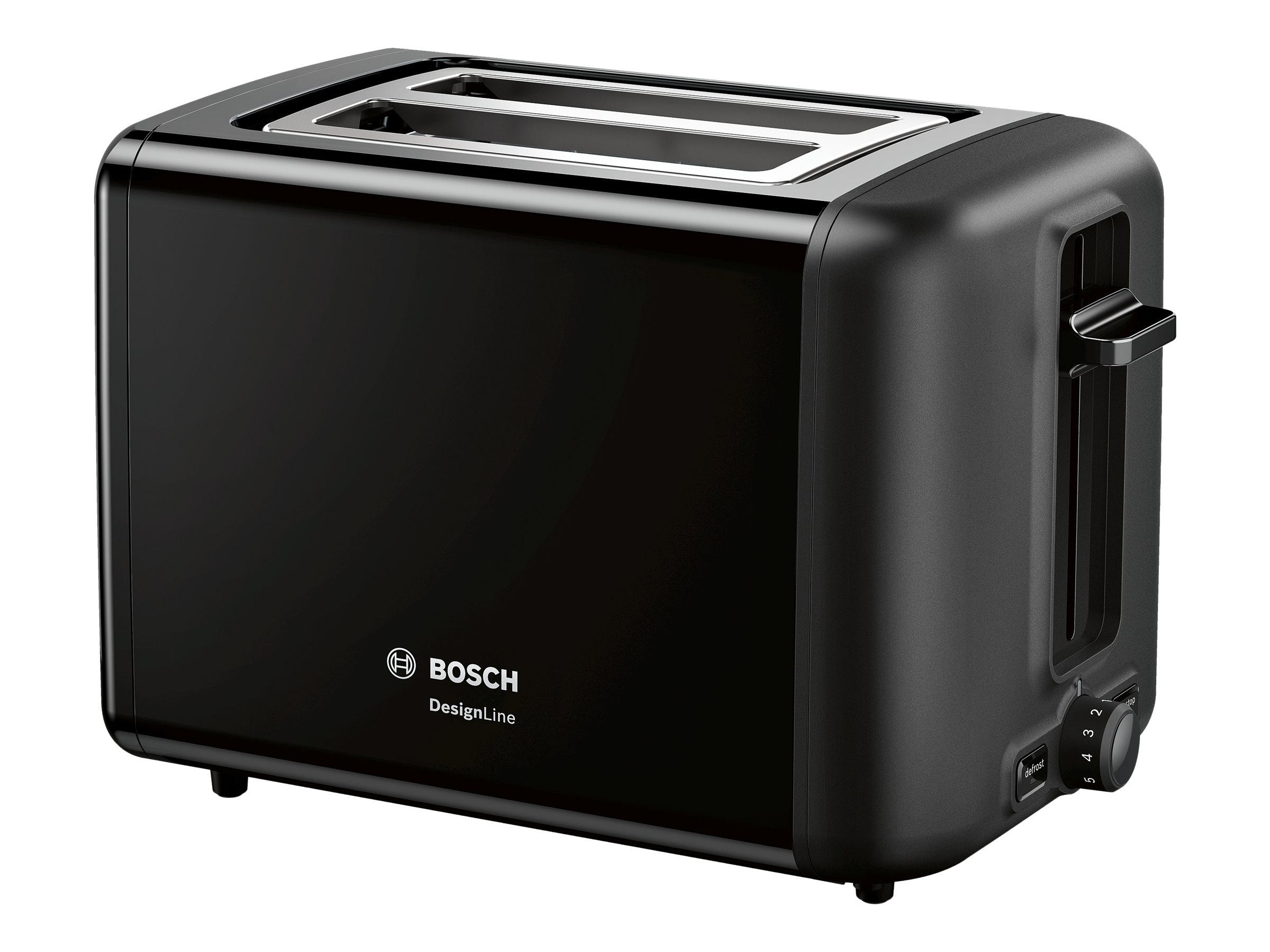 Bosch | DesignLine Toaster | TAT3P423 | Power 970 W | Number of slots 2 | Housing material Stainless steel | Black - Image 4
