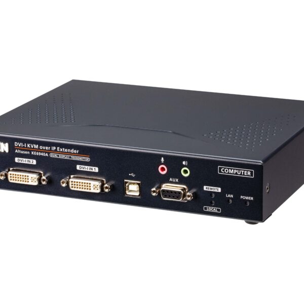 Aten | DVI-I Dual Display KVM over IP Extender Transmitter | KE6940AT | Warranty 36 month(s)