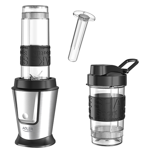 Adler | Blender | AD 4081 | Tabletop | 800 W | Jar material BPA Free Plastic | Jar capacity 0.4 + 0.57 L | Ice crushing | Black/Stainless steel - Image 7