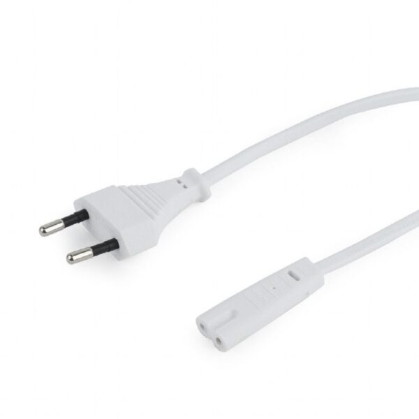 Gembird | Power cord, 1.8 m | White | EU input 2 pin plug
