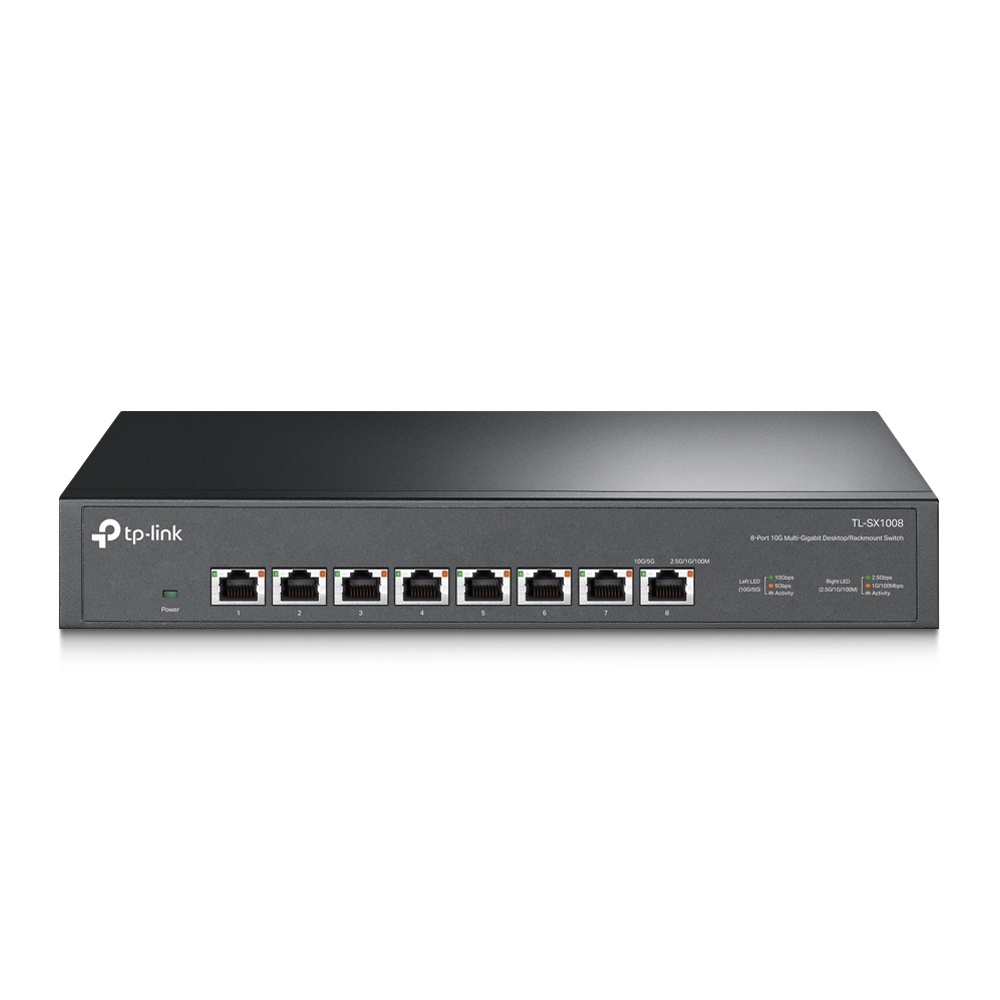TP-LINK | 8-Port 10G Switch | TL-SX1008 | Unmanaged | Desktop/Rackmountable | Power supply type External