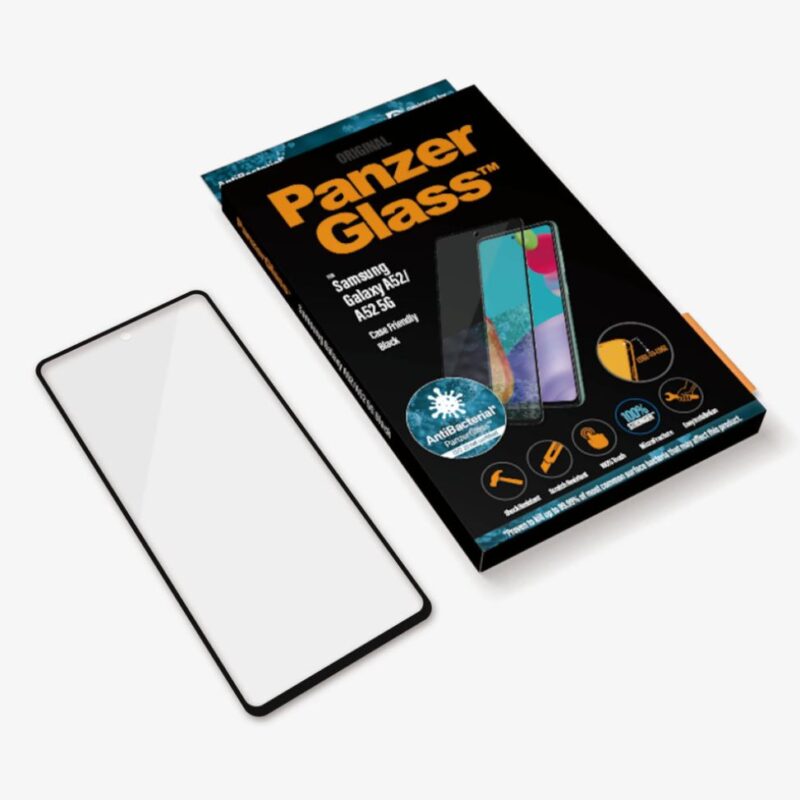 PanzerGlass | Samsung | Galaxy A52 | Black/Transparent | Antifingerprint screen protector - Image 9