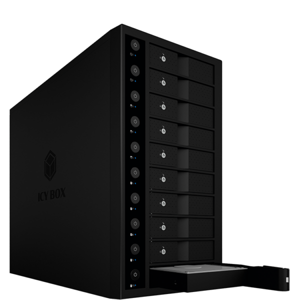 Raidsonic | Icy Box | IB-3810-C31 SINGLE enclosure for 10x HDD with USB 3.1 (Gen 2) Type-C or Type-A interface