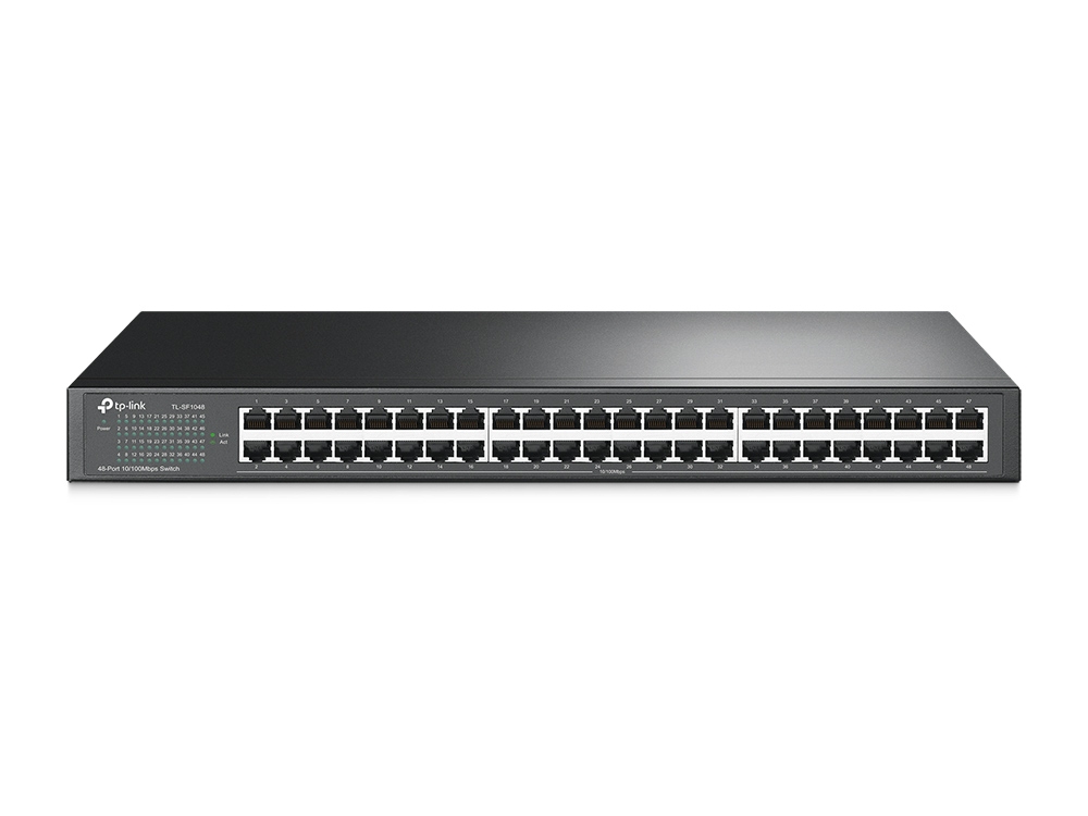 TP-LINK | 48-Port 10/100Mbps Rackmount Switch | TL-SF1048 | Unmanaged | Rackmountable