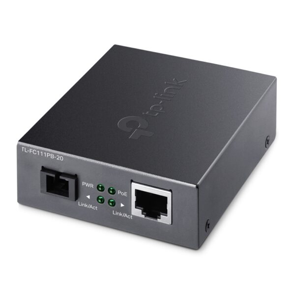TP-LINK | VDM Media Converter with 1-Port PoE | TL-FC111PB-20 | 10/100M RJ45 port