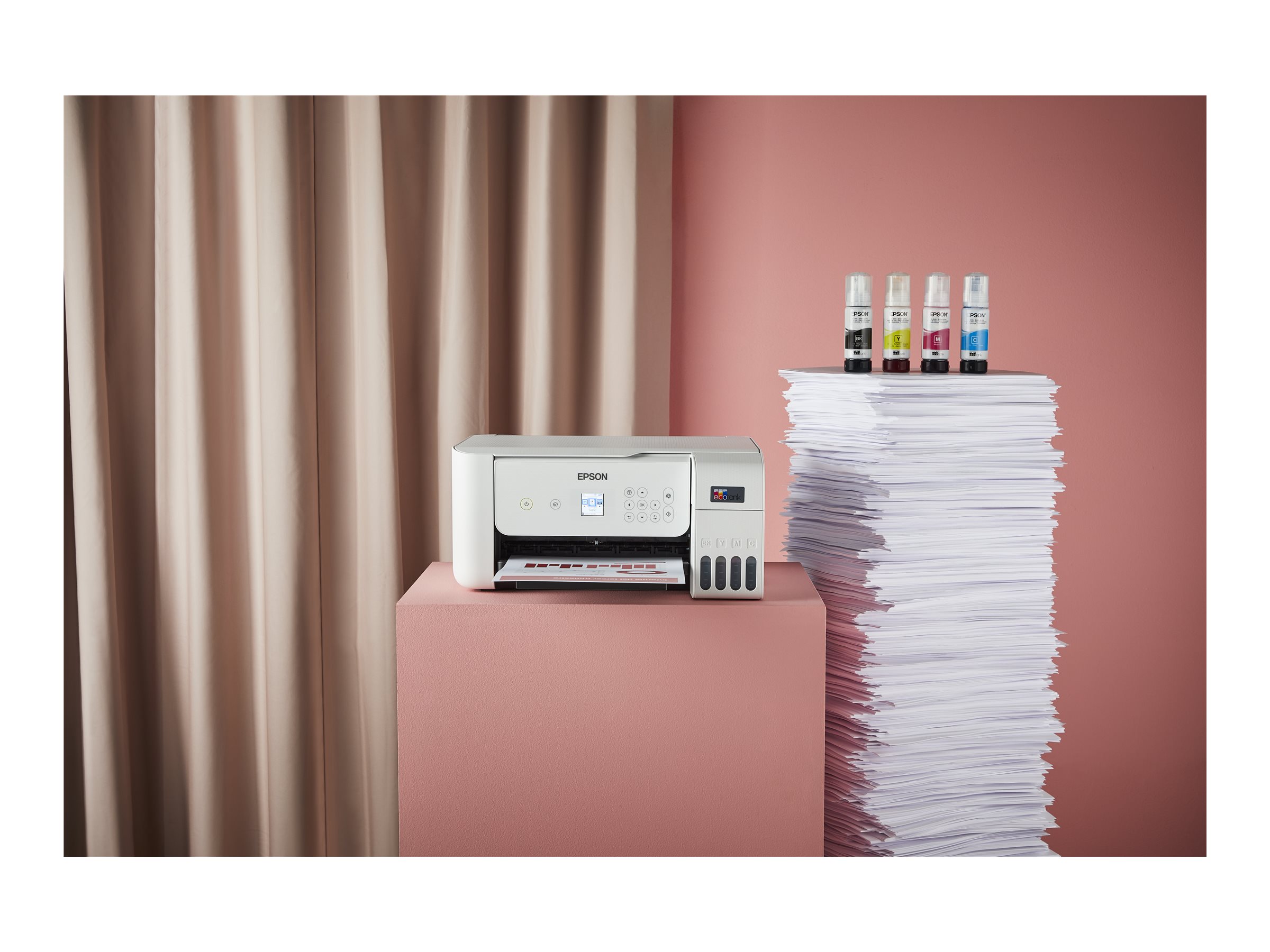 Epson | Multifunctional printer | EcoTank L3266 | Inkjet | Colour | 3-in-1 | Wi-Fi | White - Image 51