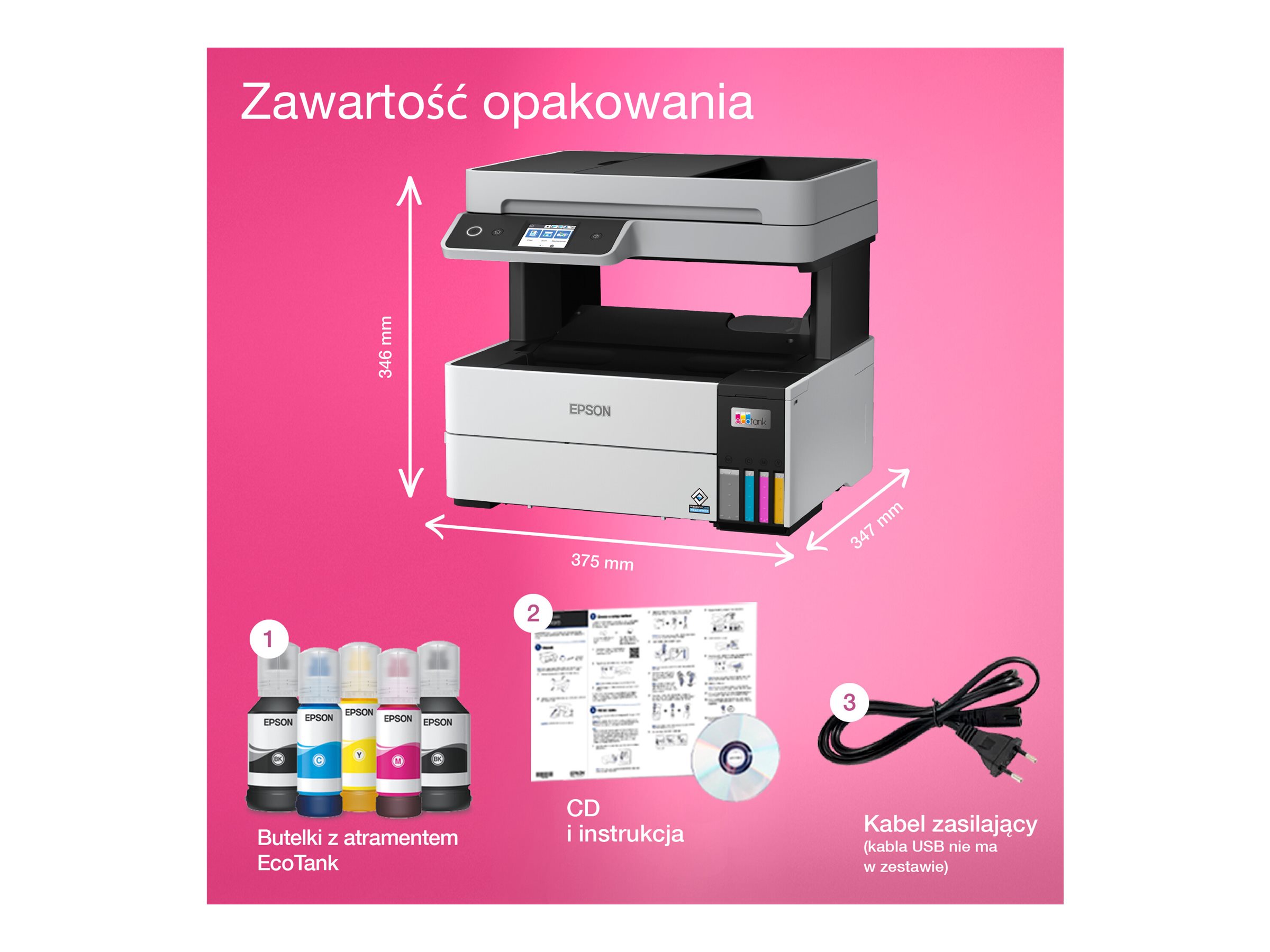 Epson Multifunctional printer | EcoTank L6460 | Inkjet | Colour | 3-in-1 | Wi-Fi | Black and white - Image 25