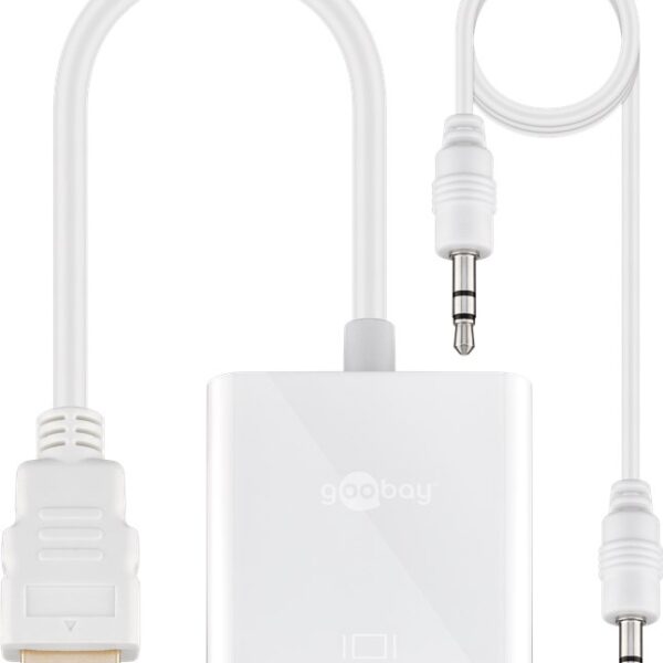 Goobay | HDMI/VGA adapter, nickel plated | 51758 | White | HDMI male (type A) | VGA female (15-pin)