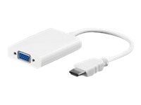 Goobay | HDMI/VGA adapter, nickel plated | 51758 | White | HDMI male (type A) | VGA female (15-pin) - Image 2