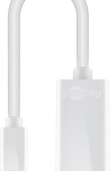 Goobay | Mini DisplayPort/HDMI adapter cable 1.1 | 51729 | White | Mini DisplayPort male | HDMI female (Type A)