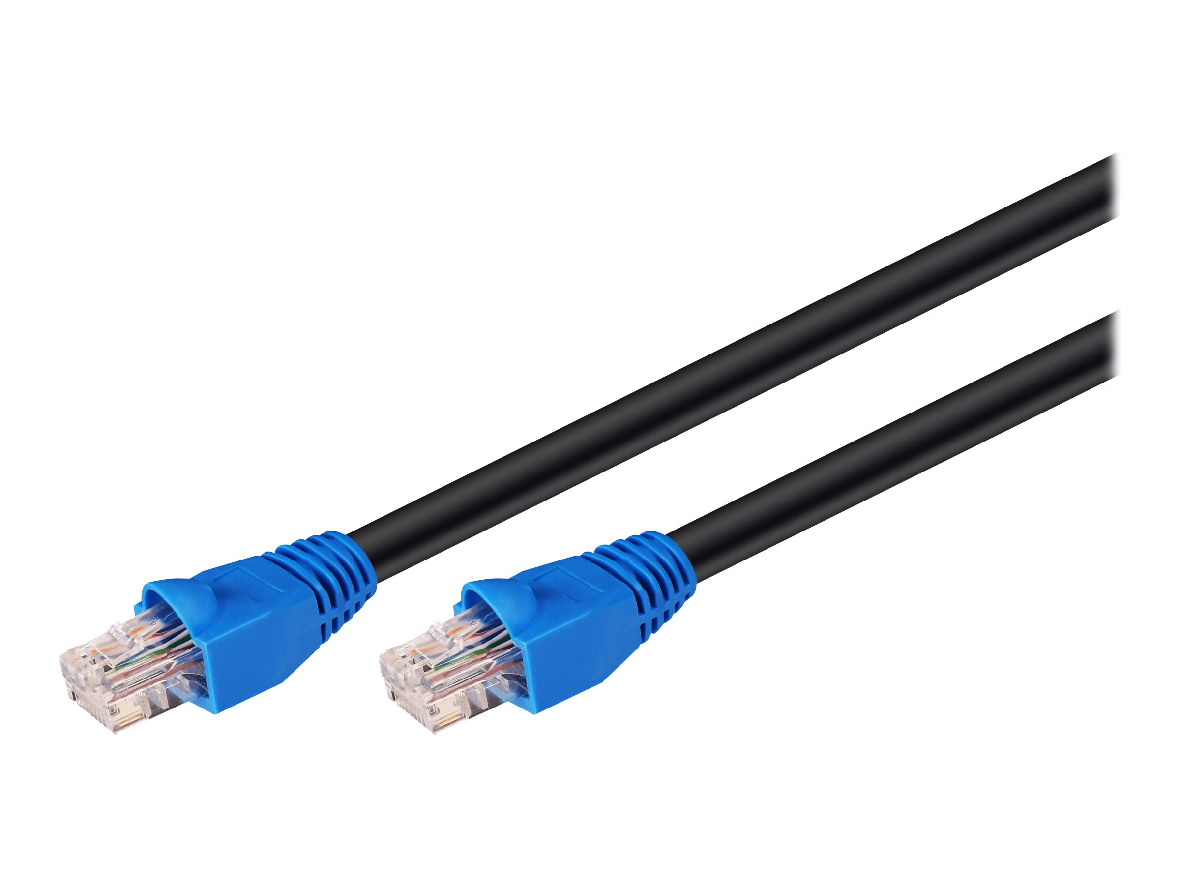 Goobay | CAT 6 Outdoor-patch cable, U/UTP | 94393 | Black RJ45 male (8P8C) | RJ45 male (8P8C) - Image 2