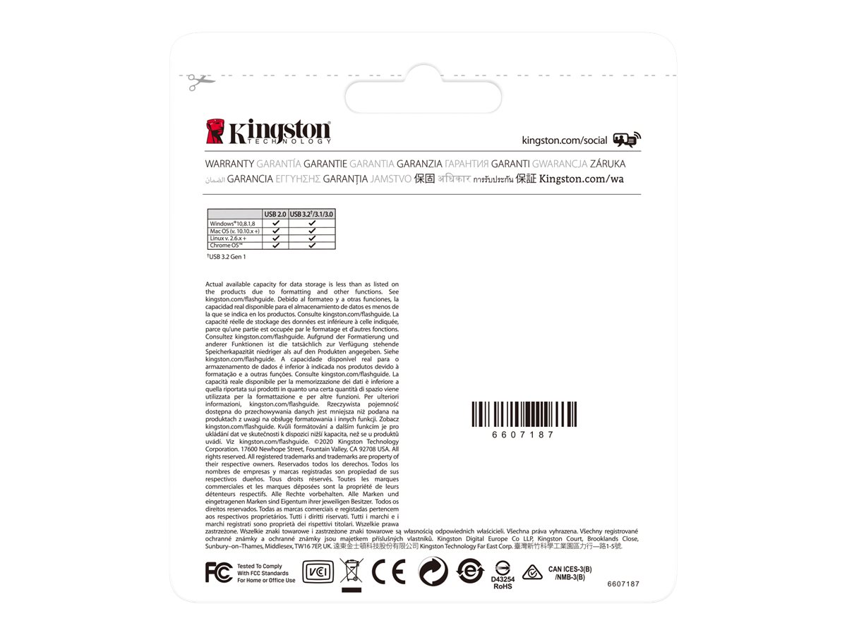 Kingston | USB Flash Drive | DataTraveler Kyson | 256 GB | Type-A USB 3.2 Gen 1 | Silver - Image 5