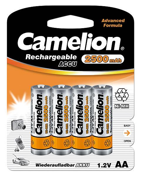 Camelion | AA/HR6 | 2500 mAh | Rechargeable Batteries Ni-MH | 4 pc(s)