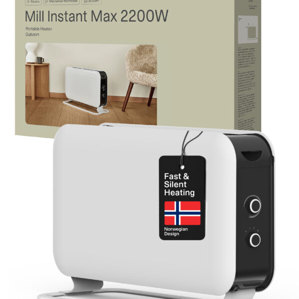 Mill | Heater | CO2200MECMAX | Convection Heater | 2200 W | Number of power levels 3 | Suitable for rooms up to max 30 m² | White