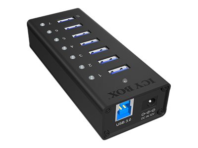 Raidsonic | 7-port hub with USB Type-A interface and 1x charging port | IB-AC618 - Image 3