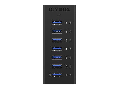 Raidsonic | 7-port hub with USB Type-A interface and 1x charging port | IB-AC618 - Image 5