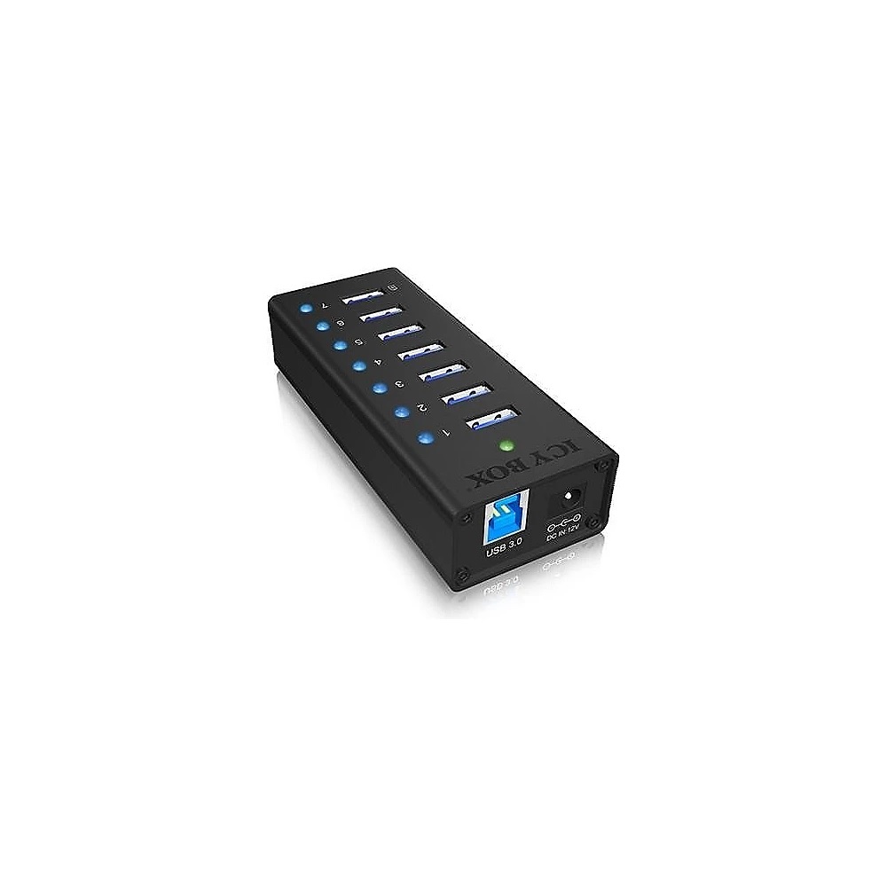Raidsonic | 7-port hub with USB Type-A interface and 1x charging port | IB-AC618 - Image 6