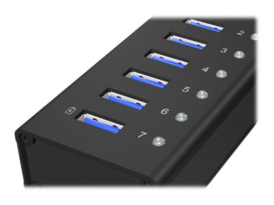 Raidsonic | 7-port hub with USB Type-A interface and 1x charging port | IB-AC618 - Image 11