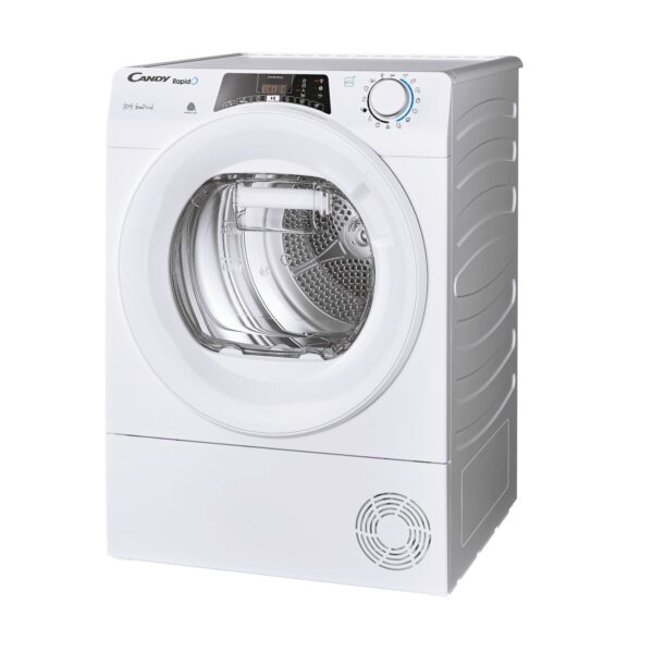 Candy | Dryer Machine | ROE H10A2TE-S | Energy efficiency class E | Front loading | 10 kg | Heat pump | Big Digit | Depth 58.5 cm | Wi-Fi | White