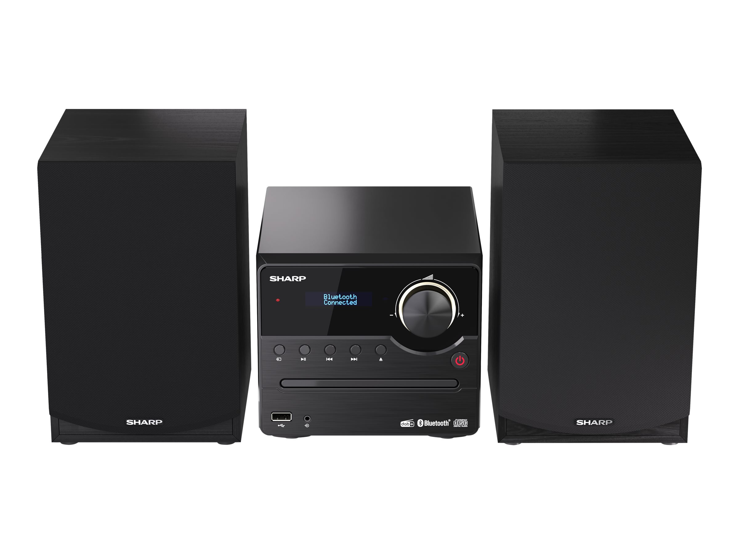 Sharp XL-B517D(BK) Hi-Fi Micro System, CD/FM/USB/Bluetooth v5.0, Aux-in, 45W, Black | Sharp | Hi-Fi Micro System | XL-B517D(BK) | Black | USB port | AUX in | Bluetooth | CD player | FM radio | Wireless connection - Image 4