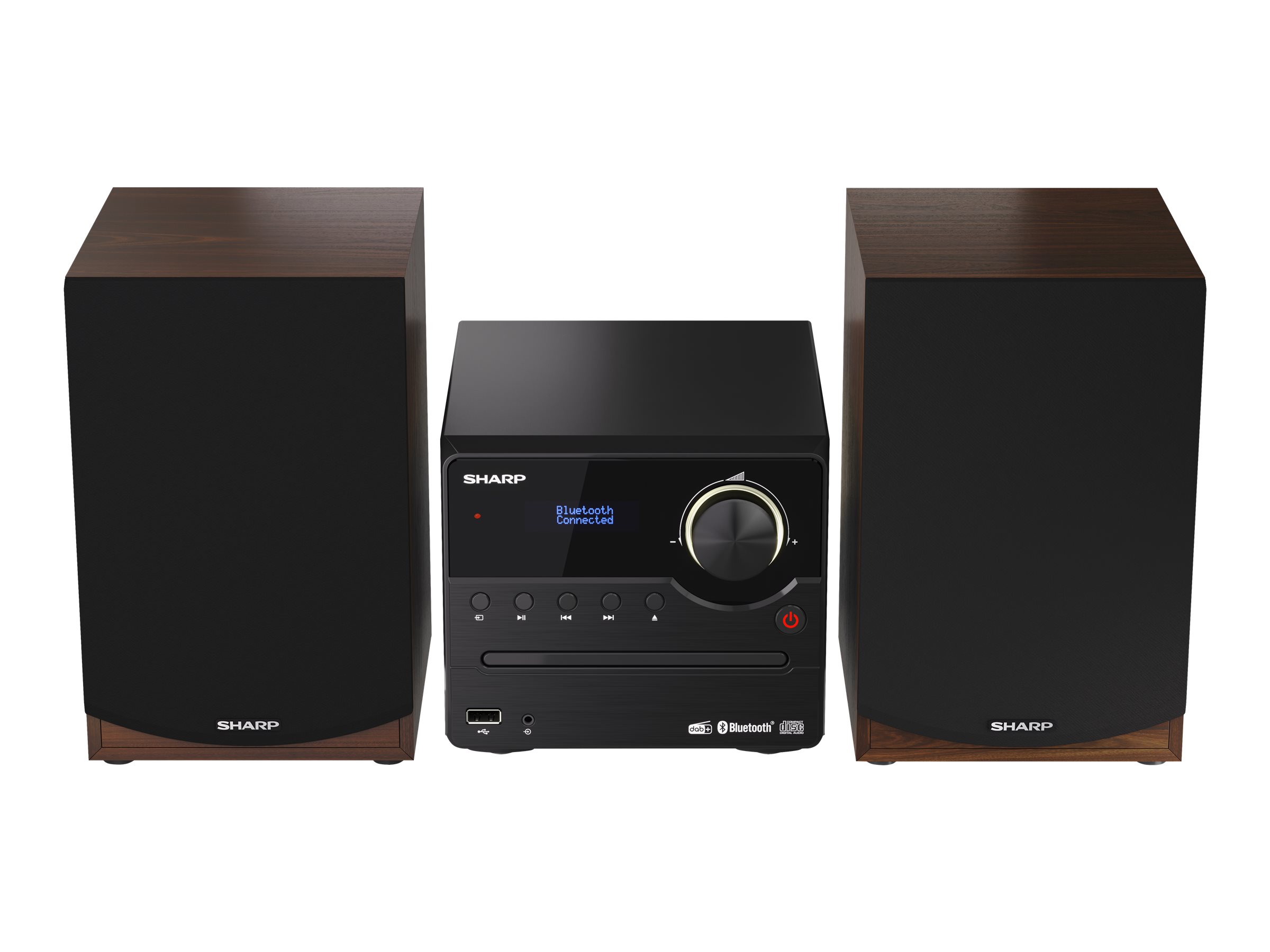 Sharp | Hi-Fi Micro System | XL-B517D(BR) | Brown | USB port | AUX in | Bluetooth | CD player | FM radio | Wireless connection - Image 4
