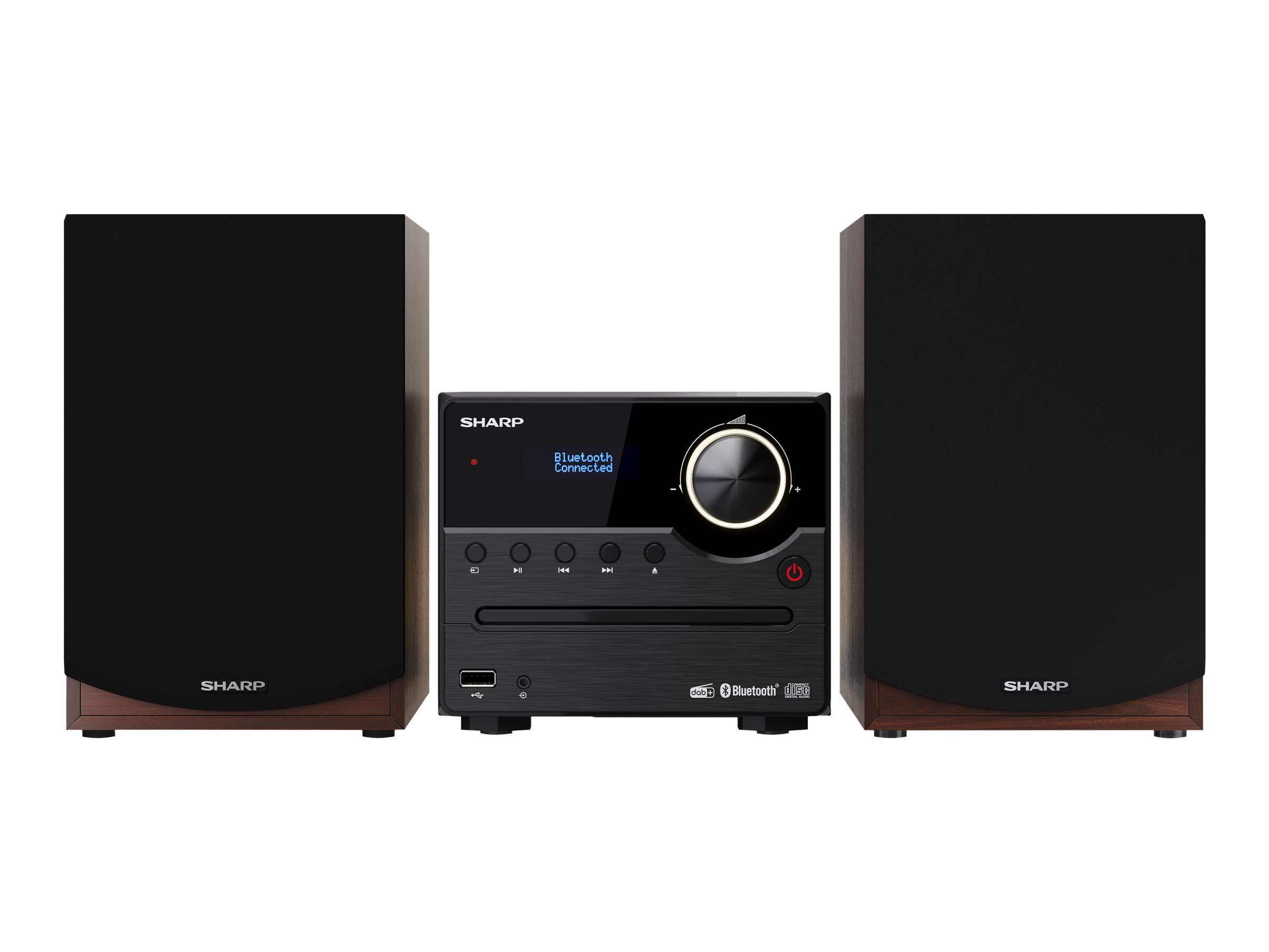Sharp | Hi-Fi Micro System | XL-B517D(BR) | Brown | USB port | AUX in | Bluetooth | CD player | FM radio | Wireless connection - Image 6