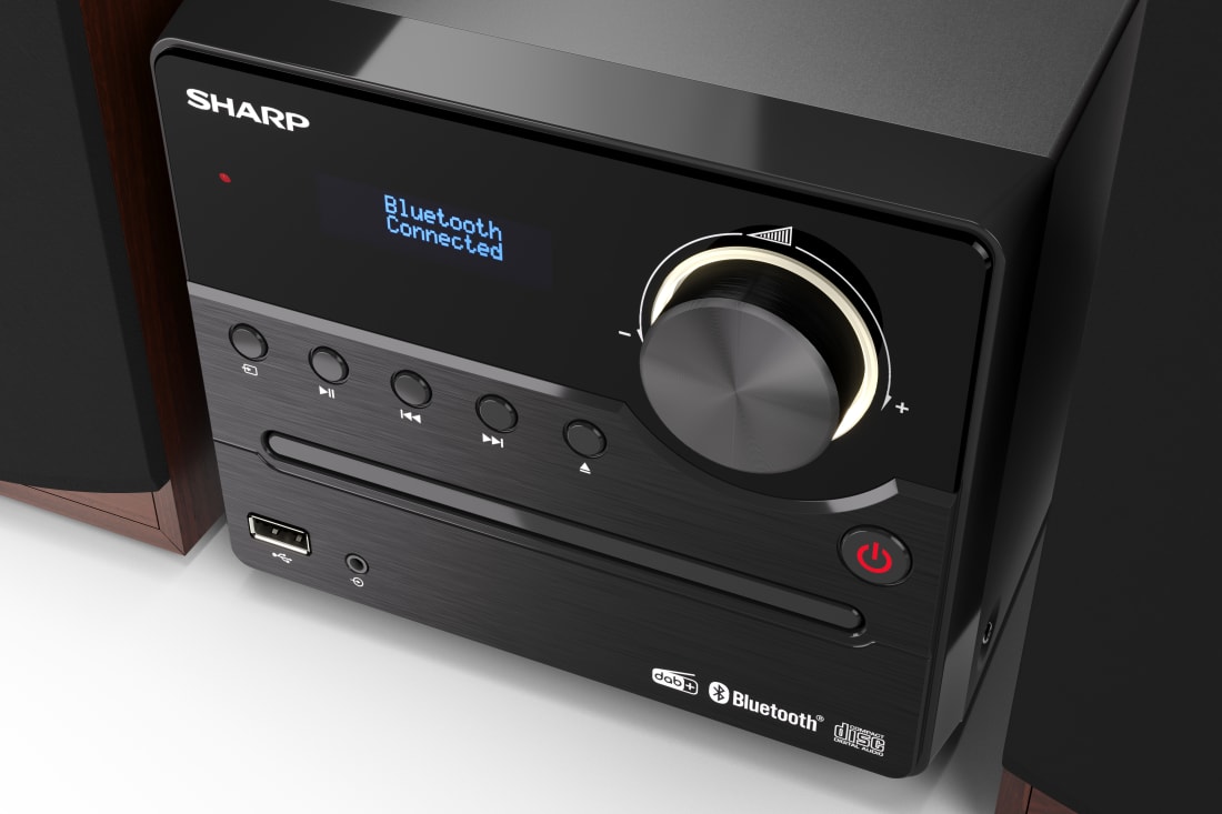 Sharp | Hi-Fi Micro System | XL-B517D(BR) | Brown | USB port | AUX in | Bluetooth | CD player | FM radio | Wireless connection - Image 7