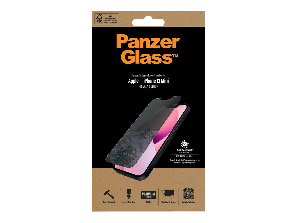 PanzerGlass | Apple | iPhone 13 Mini | Tempered glass | Black | Crystal clear; Resistant to scratches and bacteria; Shock absorbing; Easy to install | Privacy Screen Protector - Image 10