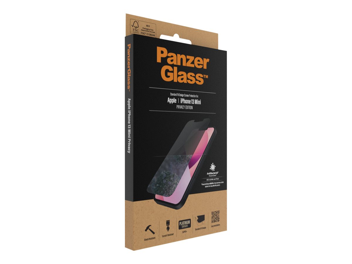 PanzerGlass | Apple | iPhone 13 Mini | Tempered glass | Black | Crystal clear; Resistant to scratches and bacteria; Shock absorbing; Easy to install | Privacy Screen Protector - Image 12